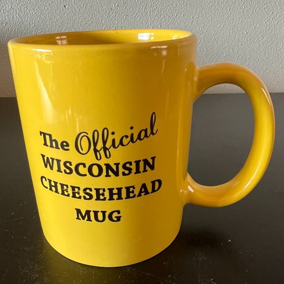 Set of 2 Wisconsin Cheesehead Official Mugs ~ Cheese Lover ~ Green Bay Packers - Picture 2 of 8